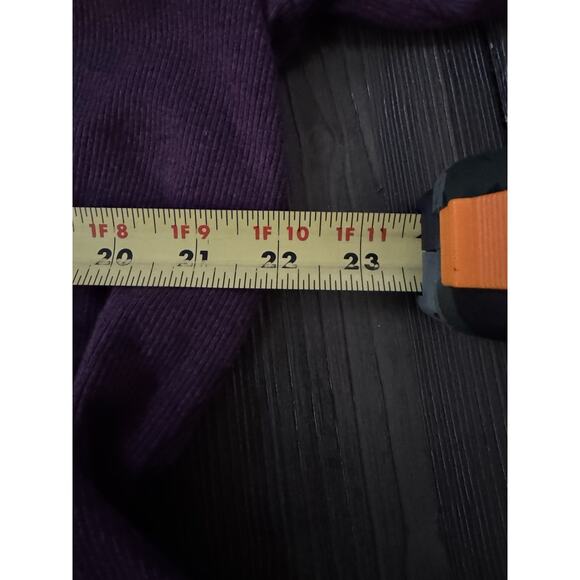 St John’s Bay Ribbed Polo Tunic Top Purple Wine Autumn Cozy Fall Relaxed XL - Picture 5 of 10